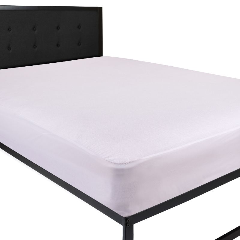 Flash Furniture Capri Comfortable Sleep Premium Fitted 100% Waterproof-Hypoallergenic Vinyl Free Mattress Protector - Breathable Fabric Surface, Queen, 1 of 12