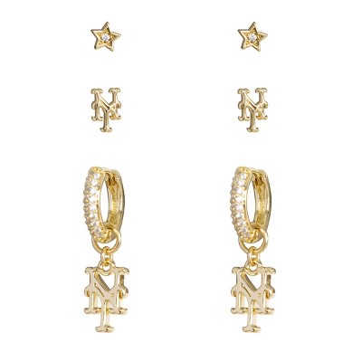 Bijoux Sport by Luv Aj MLB Logo Huggie Earring Set 