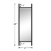 Wooakway 64"H Solid Wood Full Length Mirror Accent Wall Mirror Novelty Cheval Mirror Black - 4 of 4