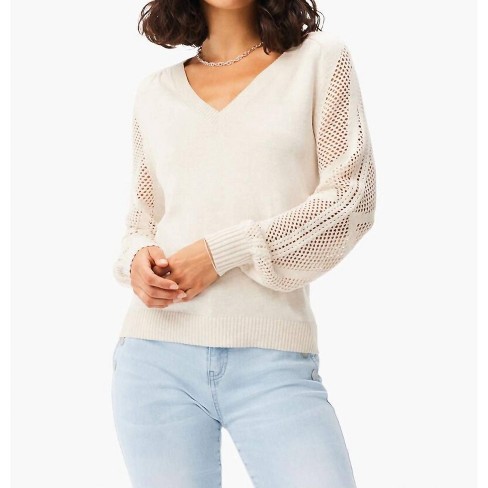 NIC+ZOE Women's Grove Sweater - Lightweight Printed Pullover With Boat Neck & Dolman Sleeves