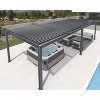 PURPLE LEAF Outdoor Louvered Pergola with Adjustable Metal Roof for Patio Pergola - 2 of 4