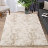 Fluffy Shaggy Rug: Tie-Dyed Furry Non-Shedding Plush Rug – Fuzzy Accent Carpet for Living Room, Bedroom | Soft Feet-Friendly Home Decor Floor Cover - 3 of 4
