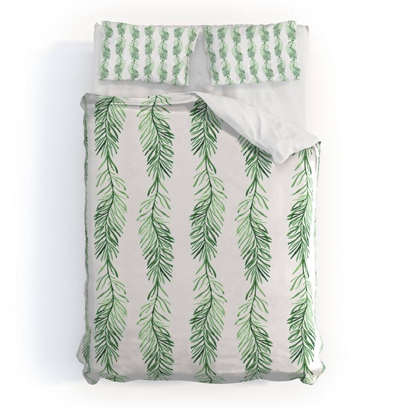 King Gabriela Fuente Natumas Polyester Duvet Cover + Pillow Shams Green - Deny Designs, 5 of 9