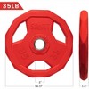 Color Weight Plate 2-Inch Rubber Coated Plate for Barbell, Solid Cast Iron Weight Plates for Strength Training, Weightlifting, Crossfit, Home Gym - 2 of 4