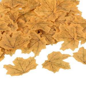 Unique Bargains Fall Maple Autumn Fake Leaf Decorative Artificial Leaves 200 Pcs - 1 of 4