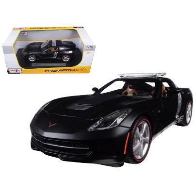 2014 Chevrolet Corvette C7 Stingray Police Matt Black 1/18 Diecast Model Car by Maisto