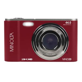 Minolta® MND20 16x Digital Zoom 44 MP/2.7K Quad HD Digital Camera (Red)