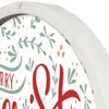 Creative Products Merry Christmas and Happy New Year Fade 20 x 20 Round White Framed Print - 3 of 4