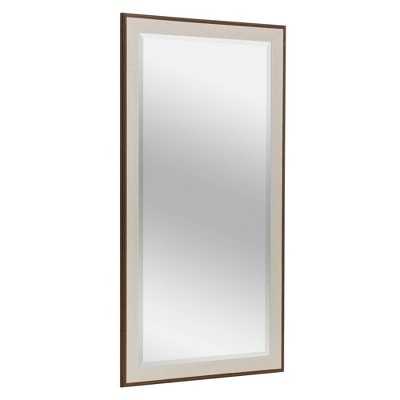 29.5" x 53.5" Two-Toned Frame Mirror Brown/Cream - Head West