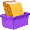 Storex Medium Classroom Storage Bin 16.75" x 11.87" x 8.28" Purple (STX61486U06C) - 4 of 4