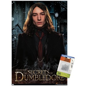 Trends International Fantastic Beasts: Credence Barebone Unframed Wall Poster Print Clear Push Pins Bundle 14.725" x 22.375" - 1 of 4