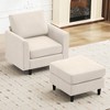 Hyleory Modern Comfort Accent Chair with Ottoman - Living Room Bedroom Leisure Preferred, Modern Simple Home Reading Corner Essentials - 3 of 4