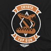 Top Gun Coyote Logo Adult T-Shirt Black - 2 of 4