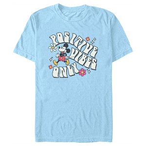 Men's Mickey & Friends Positive Vibes Only T-Shirt - 1 of 4