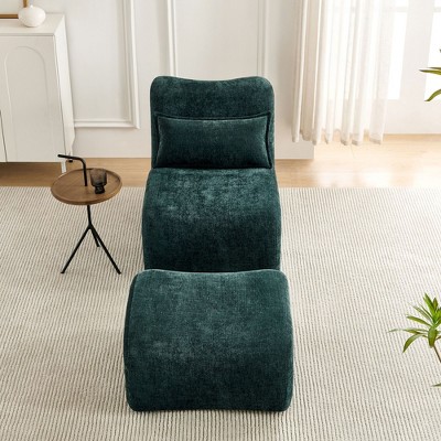 NicBex Couches for Living Room Recliner Single Seat Upholstered Lounge Chair Sofa Modern Design Accent Sofa with Ottoman