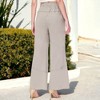 Anna-Kaci Women's High Waist Drawstring Wide Leg Long Pants Casual Loose Soft Pants with Pockets - 3 of 4