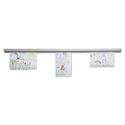 Satin Finish Aluminum 24" Display Rail with Interlocking Rollers