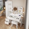 Vanity Table Set Modern with Charging Station and LED Mirror for Bedroom 43.3" - 3irtyhousy - 3 of 4