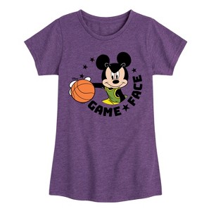 Girls' - Disney - Game Face Basketball Fitted Short Sleeve Graphic T-Shirt - 1 of 4