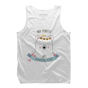 Design By Humans Not Perfect But Awesome Polar Bear By Tank Top - 1 of 2