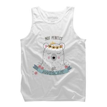 Design By Humans Not Perfect But Awesome Polar Bear By Tank Top