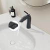 PAGED Waterfall Bathroom Faucet Single Handle Lavatory Basin Sink Faucet with Ceramic Disc Valve, 1-Hole Faucet for Bathroom Sink - 3 of 4