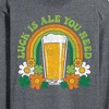 Men's - Instant Message - Luck Is Ale You Need Long Sleeve Graphic T-Shirt - 2 of 4