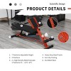 SEVOBAL Home Gyms Adjustable Leg Workout Bench with Olympic Weight Posts and Padded Seat for Strength Training, Orange, 43.7"*13.78"*9.06" - 4 of 4