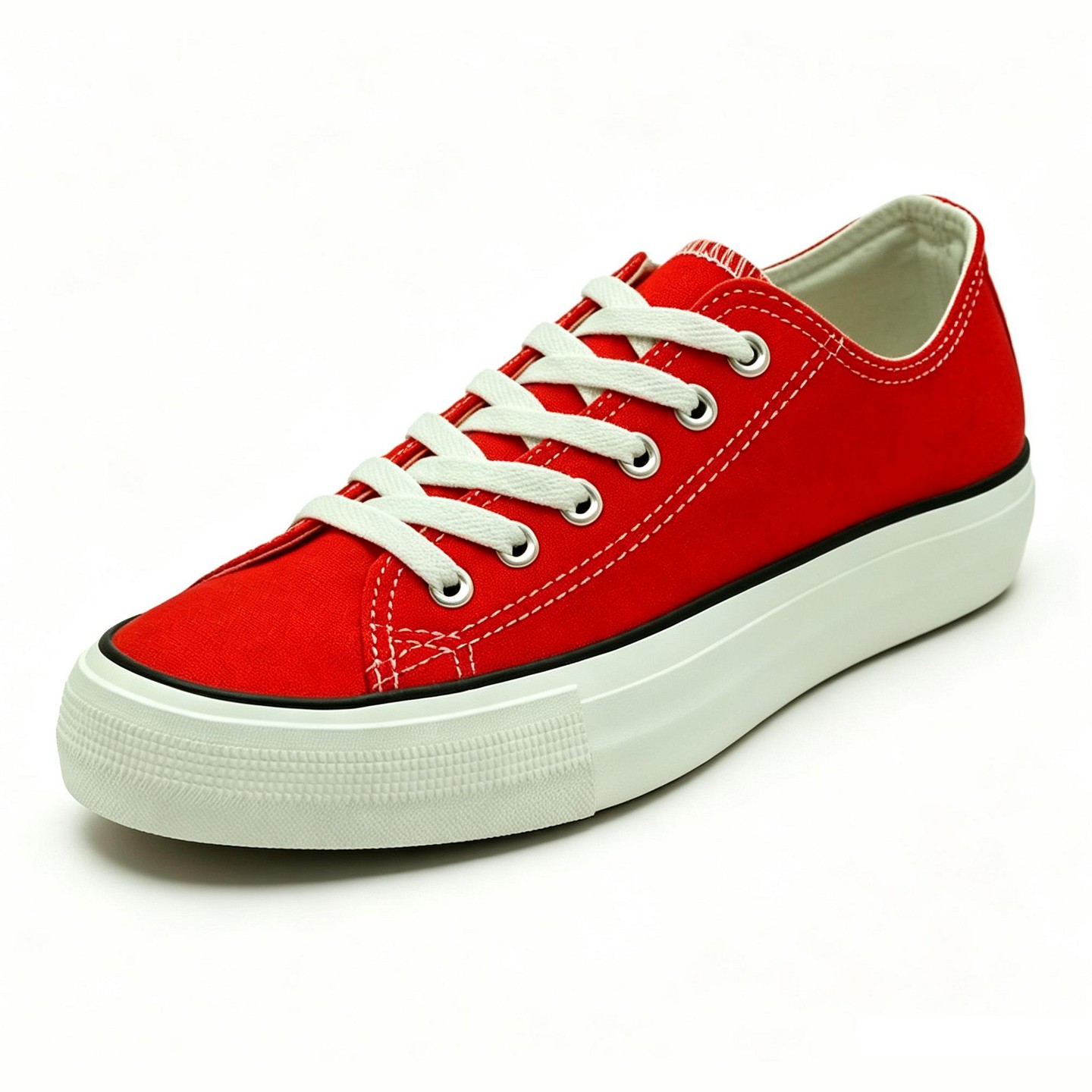 Мужские кроссовки Bangka Canvas Sneakers Classic Lace Up Fashion Casual Shoes, Red, цвет: Красный — фото 1