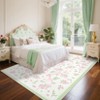 Floral Rugs for Living Room Bedroom Washable Bow Pattern Area Rug Non Slip Low Pile Indoor Home Decor Carpet - 4 of 4
