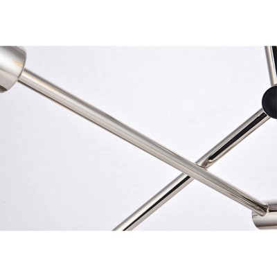 Axel Polished Nickel 6-Light Adjustable Modern Pendant