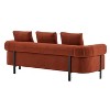 Sapphtopaz 78" Modern Couches for Living Room 3-Seater Upholstered Sofa with Round Arms & Metal Legs Comfy Sofa with 3 Plush Pillows for Bedroom - 4 of 4