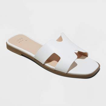 Gc Shoes Kiara Silver 7.5 Embellished Comfort Slide Wedge Sandals : Target