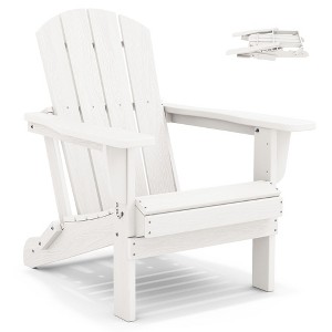 Hyleory HDPE Folding Adirondack Chair  – Weather-Resistant Outdoor Lounge Chair - 1 of 4