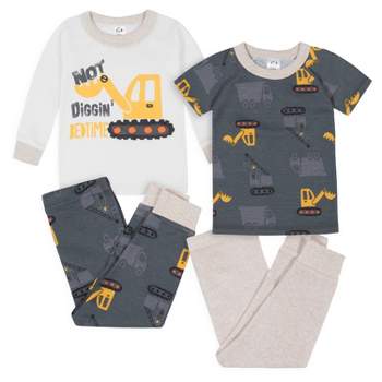 Gerber Infant & Toddler Boys' Snug Fit Cotton Pajamas, 4-Piece Set