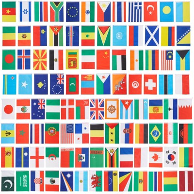 80 ft Multicolor Polyester International Flags Banner
