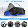 Unique Bargains Universal 210D Waterproof 2 in 1 Motorcycle Cover XXXL Black Blue 1 Pc - 2 of 4
