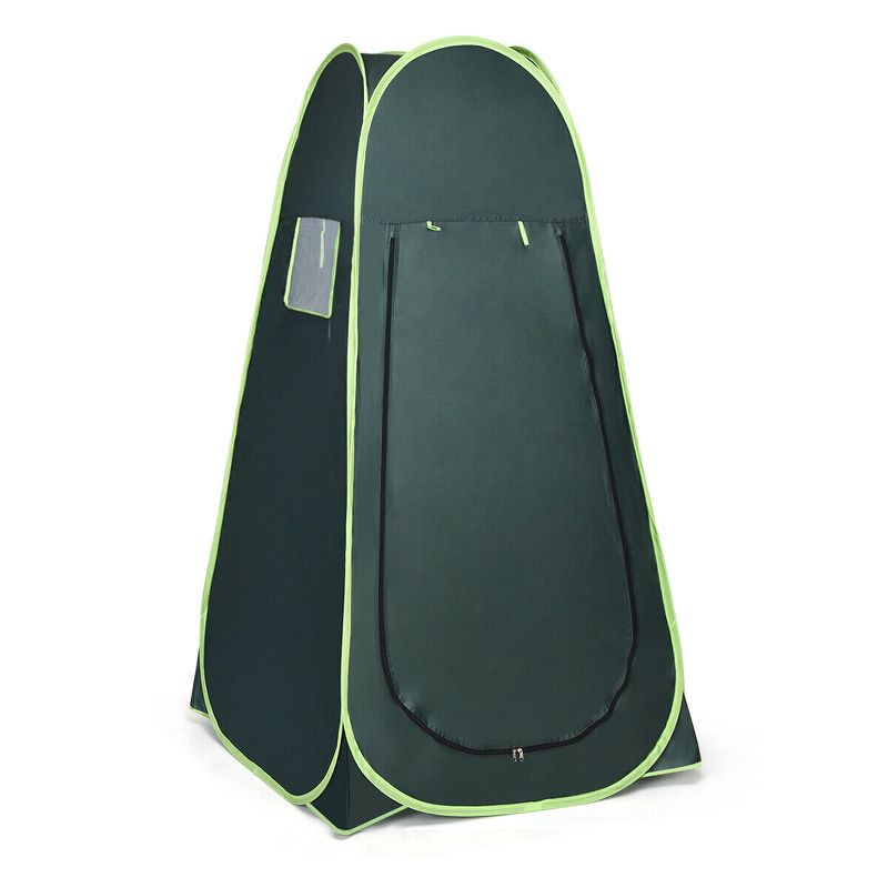 Costway Portable Pop up Camping Fishing Bathing Shower Toilet Changing Tent Room Green, 1 of 11