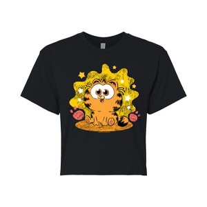 Women's - Garfield - Baby Garfield Paws And Stars Cropped Graphic T-Shirt - 1 of 4