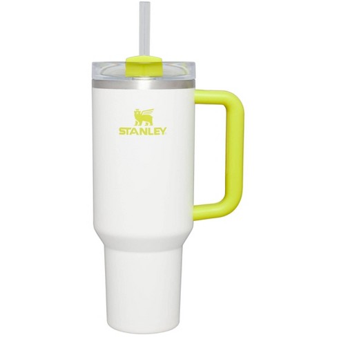 Stanley 40 oz Stainless Steel H2.0 Flowstate Quencher Tumbler  White/Electric Yellow