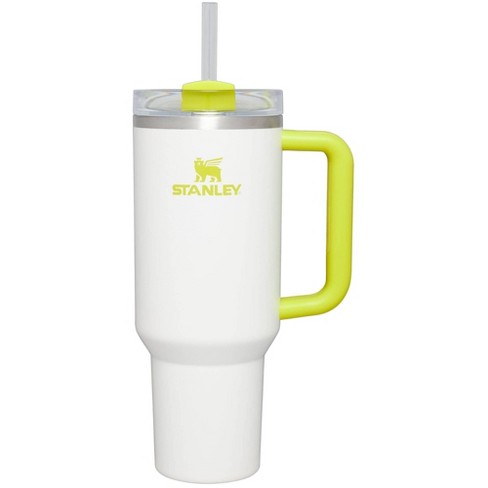 Stanley 40 Oz Stainless Steel H2.0 Flowstate Quencher Tumbler  White/electric Yellow : Target