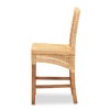 bali & pari Moscow Rattan and Wood Counter Height Barstool Natural/Walnut: Bohemian Style, Mango Frame, No Assembly Required - 4 of 4