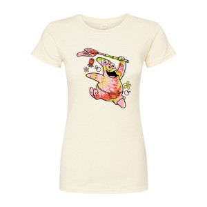 Women's - SpongeBob SquarePants - Tie Dye Patrick Fitted Graphic T-Shirt - 1 of 4
