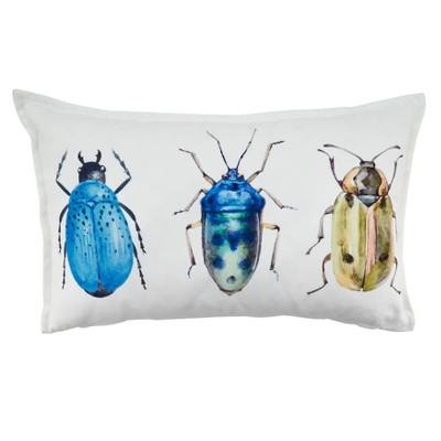Saro Lifestyle Bugs Throw Pillow With Poly Filling