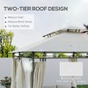10' x 13' Double Roof Patio Gazebo, Outdoor Gazebo with Curtains, for Garden, Lawn and Deck - 4 of 4