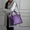 MKF Collection Liora Women's Croc Embossed Tote & Wallet Set Functional by Mia K - 3 of 4