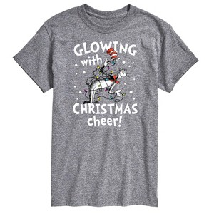 Men's - The Cat in the Hat - Glowing Christmas Cheer Short Sleeve Graphic T-Shirt - 1 of 4
