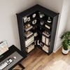 CuisinSmart 2025 New Wood Farmhouse Corner Bookcase, 72.8” Tall Large 5 Tier L Shaped Tall Bookshelf, for Office and Bedroom - 3 of 4
