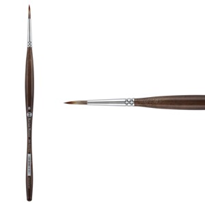 Borciani e Bonazzi UNICO Synthetic Mongoose Artist Paint Brush - Series 800 Round - Size #8 - Watercolors, Oil & Acrylic Paint - Handcrafted in Italy, - 1 of 4