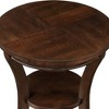 16'' Wood Round End Table, Side Table w/Open Shelf, Small Sofa Side Table for Small Space - 4 of 4